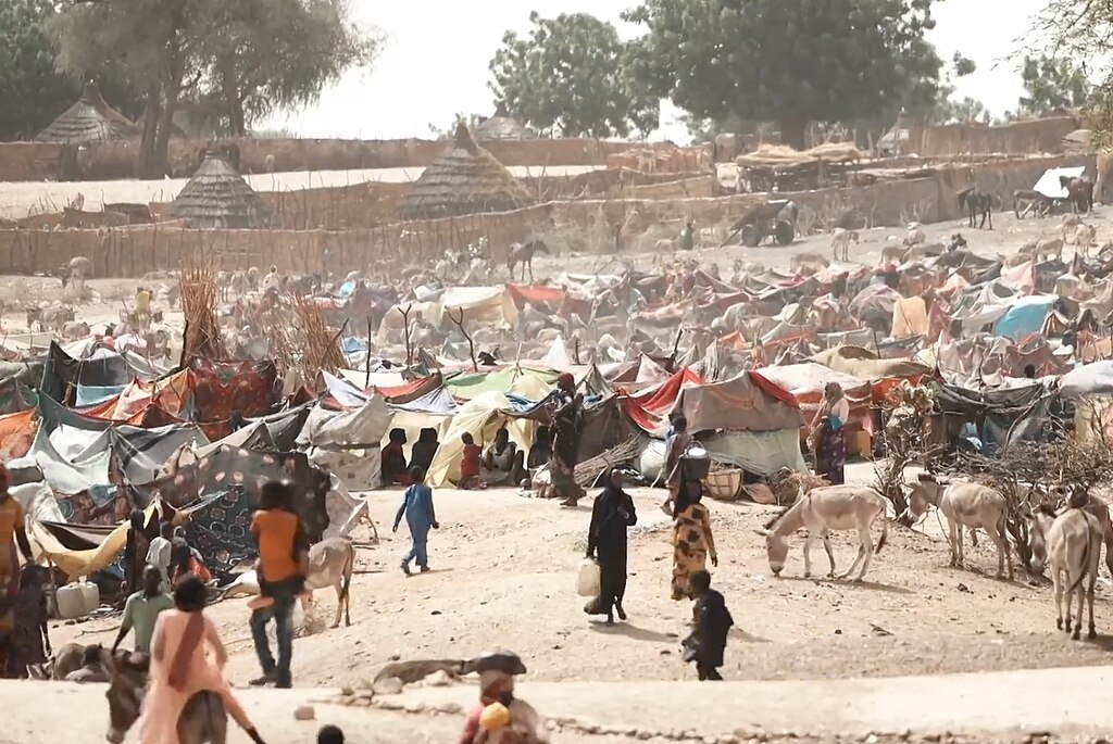 1024px Screengrab Of Refugee Camp From Number Of Refugees Who Fled Sudan For Chad Double In Week