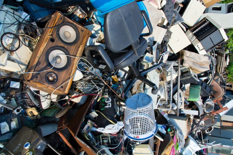 Electronic Scrap Electronic And Office Parts For Recycling Technology Industrial Electrical Equipmen