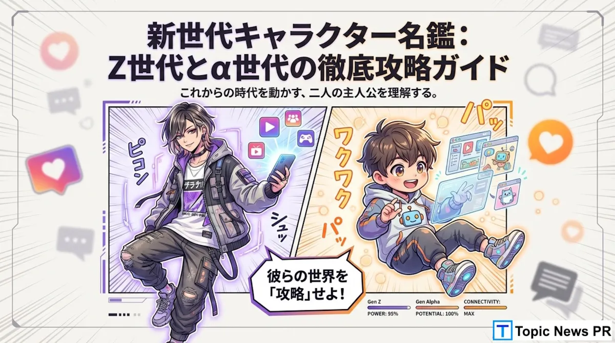 【Topic News PR 発表】「新世代キャラクター名鑑：Z世代とα世代の徹底攻略ガイド」を公開